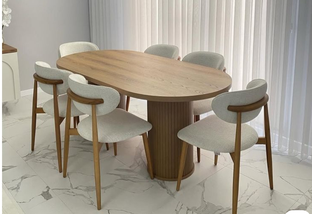 A dining set ready for family meals and good conversation